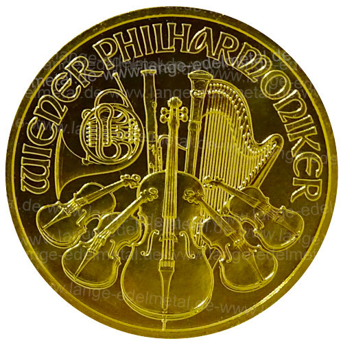 1/4 Unze Wiener Philharmoniker Rückseite